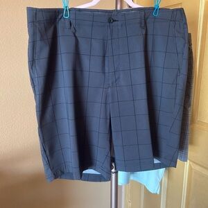 PHA Tour Men's Windowpane Plaid Golf Shorts - Charcoal